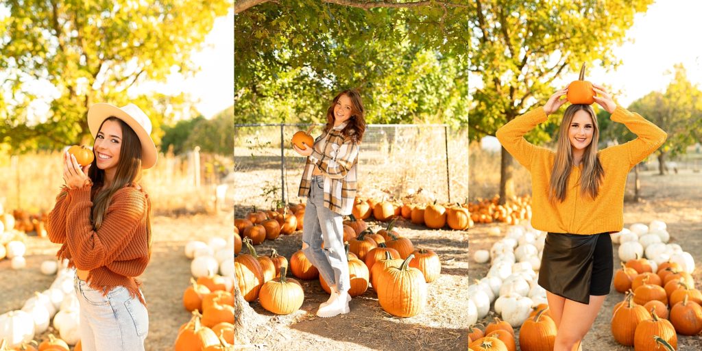 pumpkin patch senior photo shoot