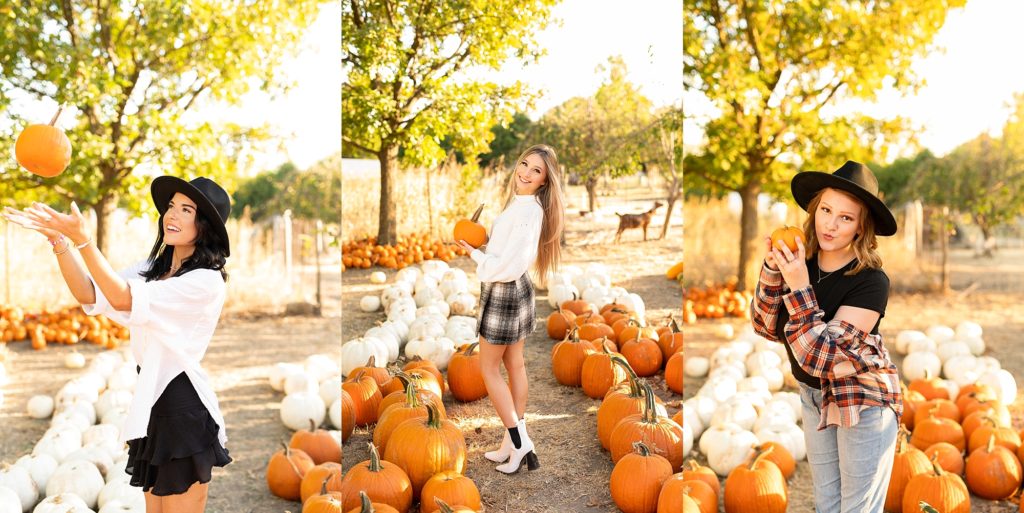 pumpkin patch senior photo shoot